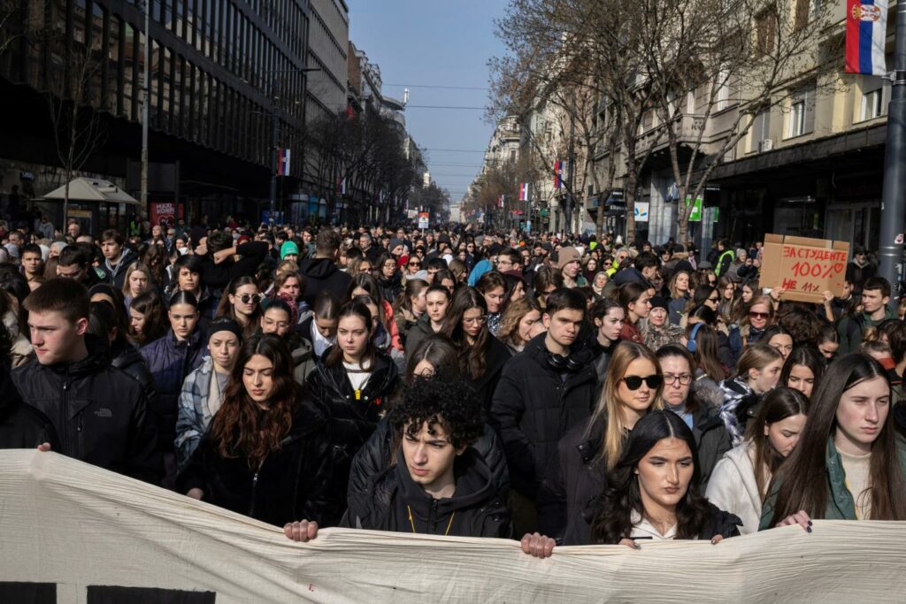 In Serbia and Slovakia, demonstrators defend the EU’s values