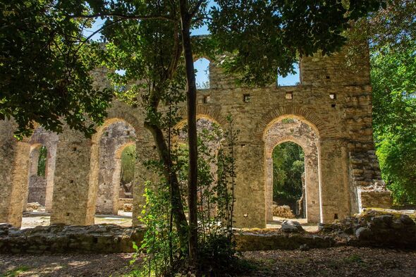 The Great Basilica in Butrint Archaeological Park, Albania