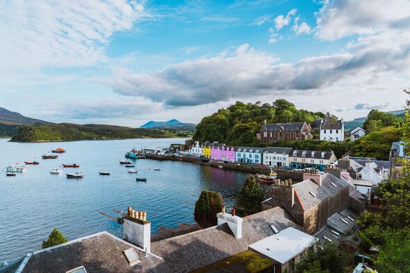 View on Portree, Isle of Skye, Scotland