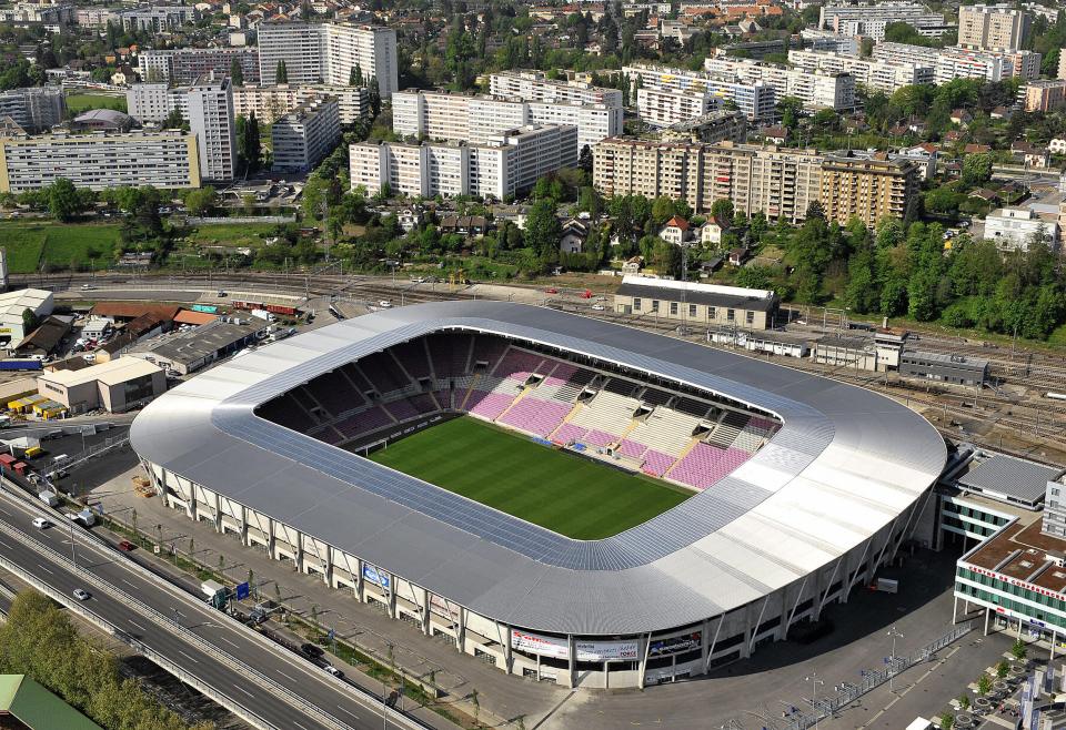 Aerial view of the Stade de Genève.