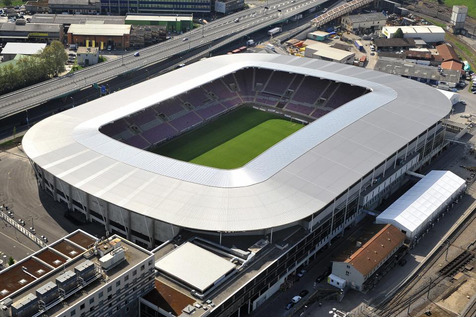 Aerial view of the Stade de Genève.