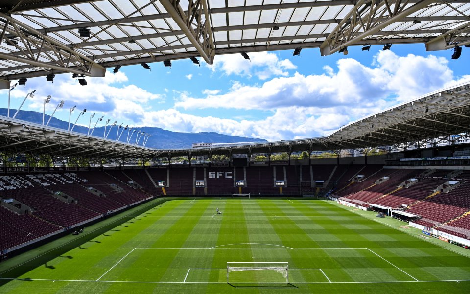 General view of a soccer field before a UEFA Youth League match.