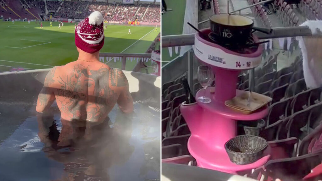 Inside 30,000 capacity European stadium visited by Chelsea where you can enjoy game in a hot tub eating fondue