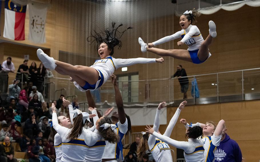 Jasmine Estoesta and Julia Gruny go flying.