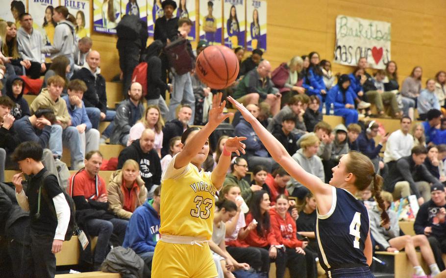 Madi Williford tips the ball on defense.