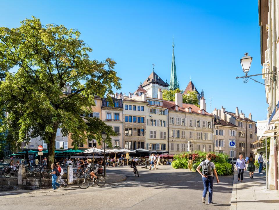 Place du Bourg-de-Four in Geneva's old town.