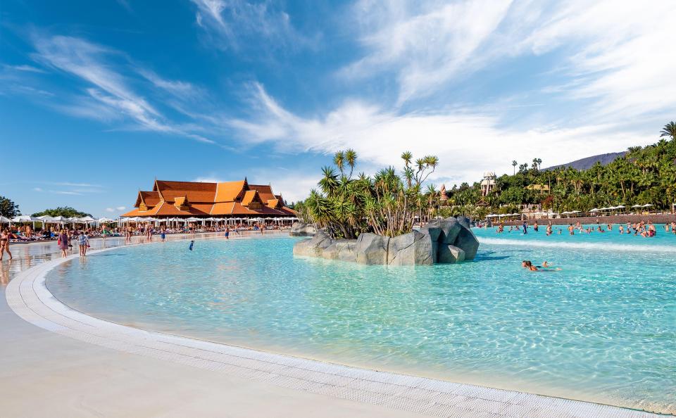 Artificial beach at Siam Park, Tenerife.