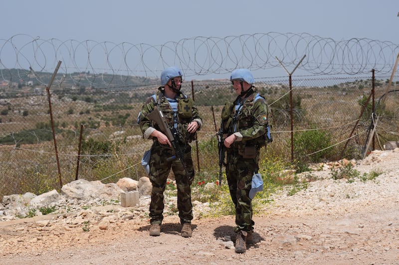 Irish soldiers with the Unifil peacekeeping force in southern Lebanon last year