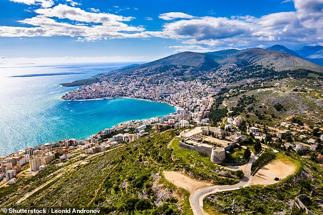 Albania's low cost of living is making it an increasingly attractive option for British retirees. Pictured above is Saranda, a coastal city that's a favourite for a post-work life, according to expat-location experts