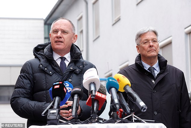 Austria's Interior Minister Gerhard Karner (left) said on Sunday that it was an 'Islamist attack with IS connections' - and added the suspect was radicalised online 'in a short space of time