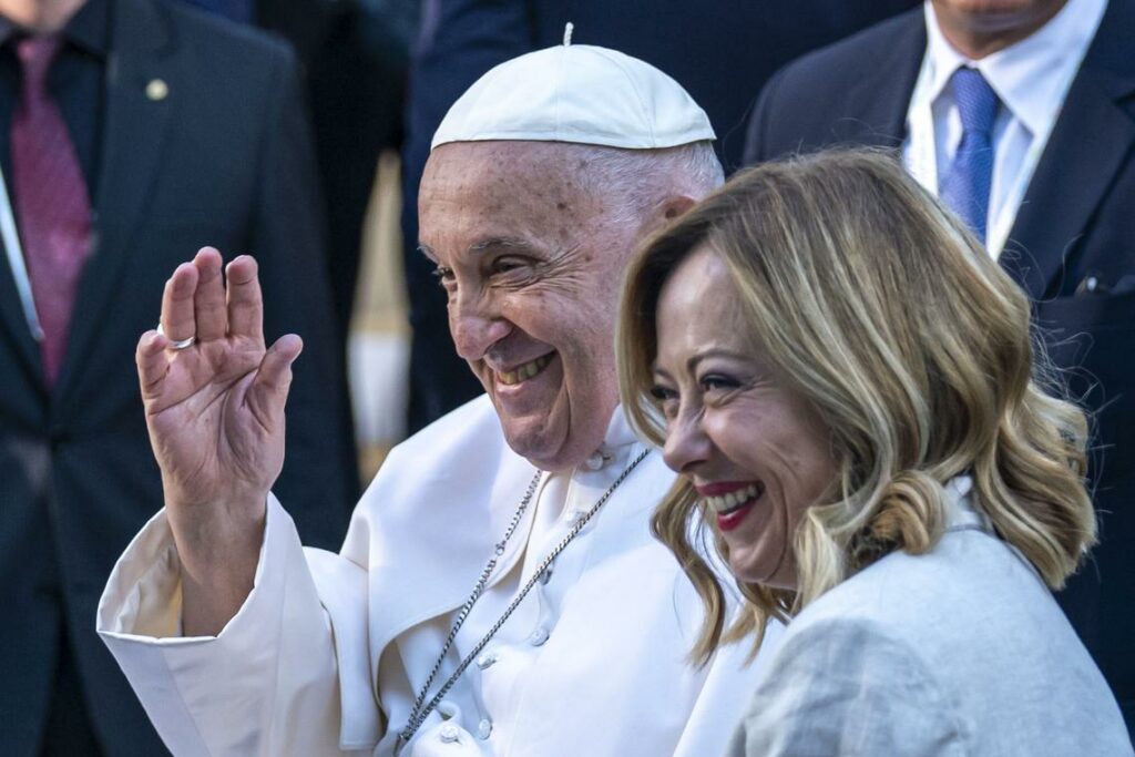 Pope alert, joking despite double pneumonia, Italy’s PM says