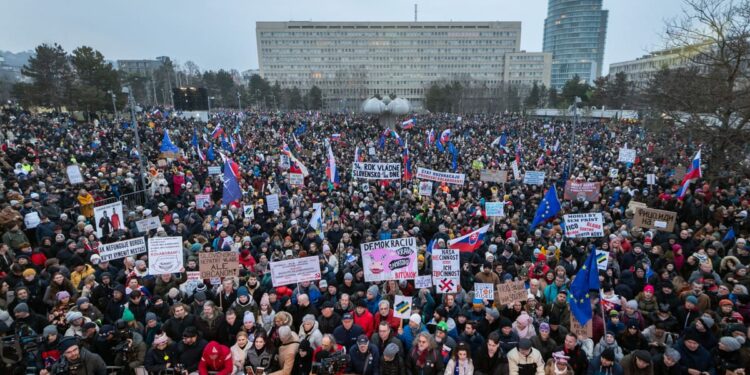 ‘New reality’ hailed as Slovak protests against pro-Russia Fico widen to small towns – POLITICO